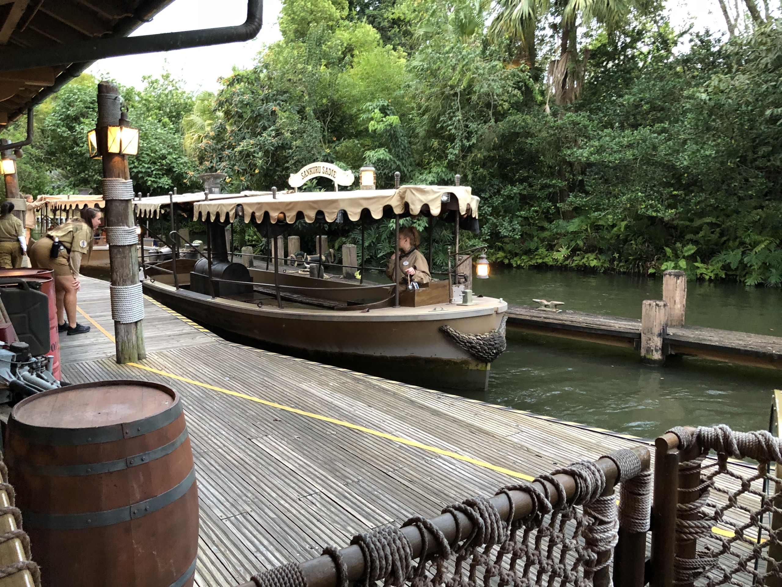 Jungle Cruise Boat approaching dock