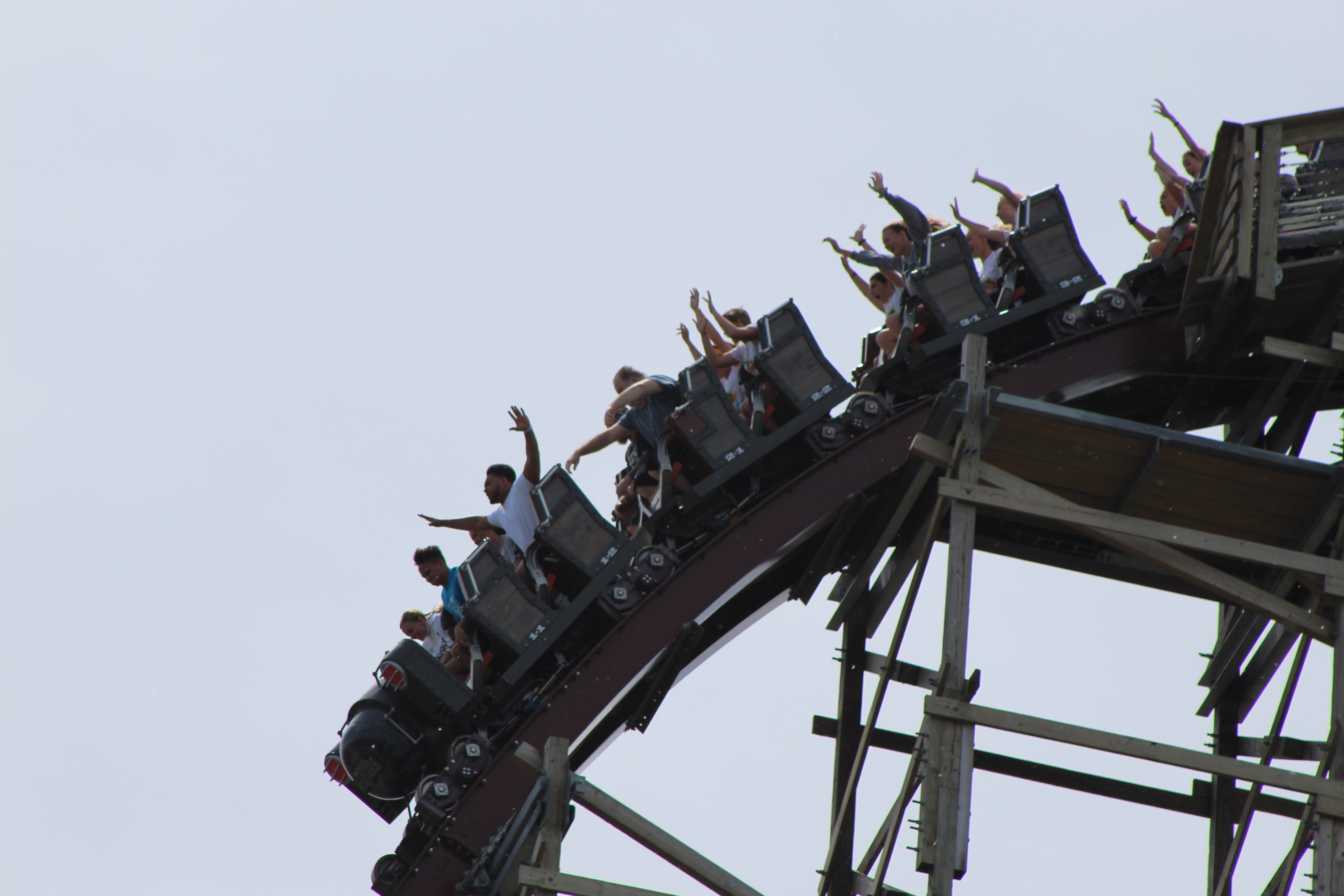 steel vengeance coaster going over first hill