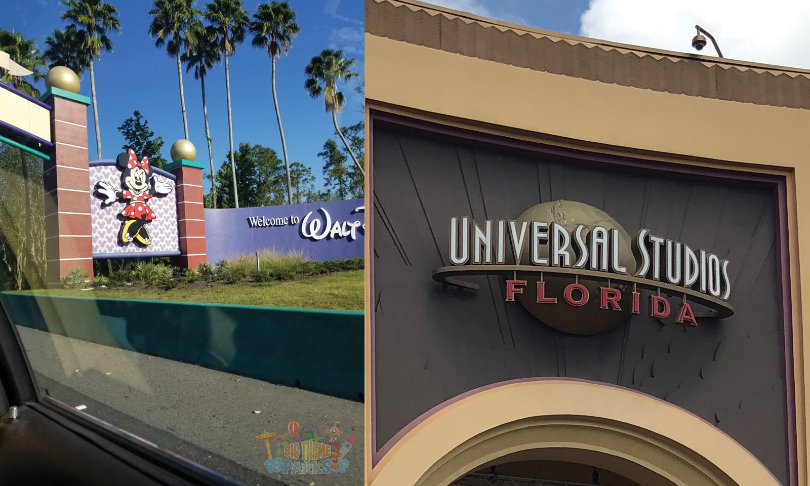 disney world entrance and universal entrance