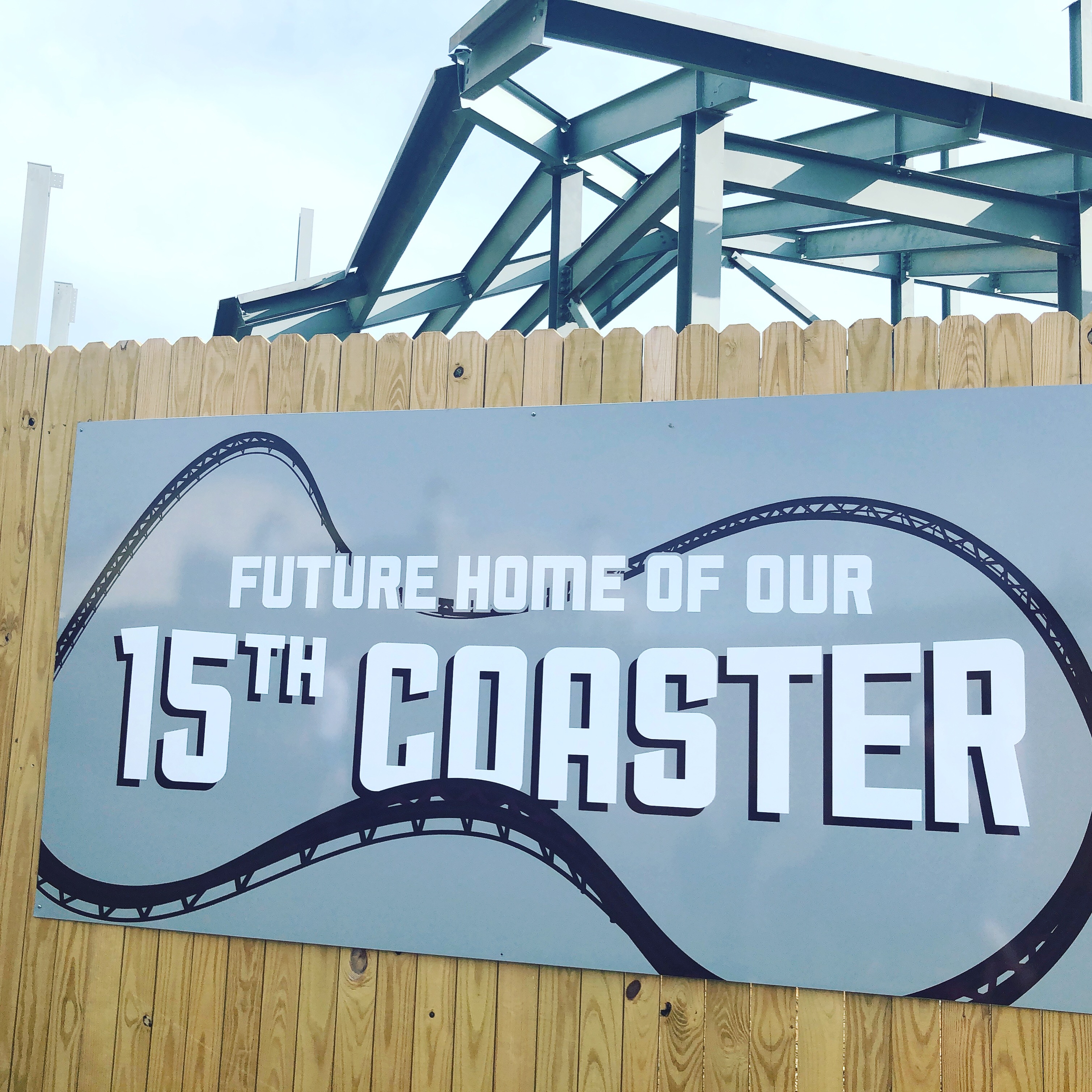 15th Roller Coaster Sign