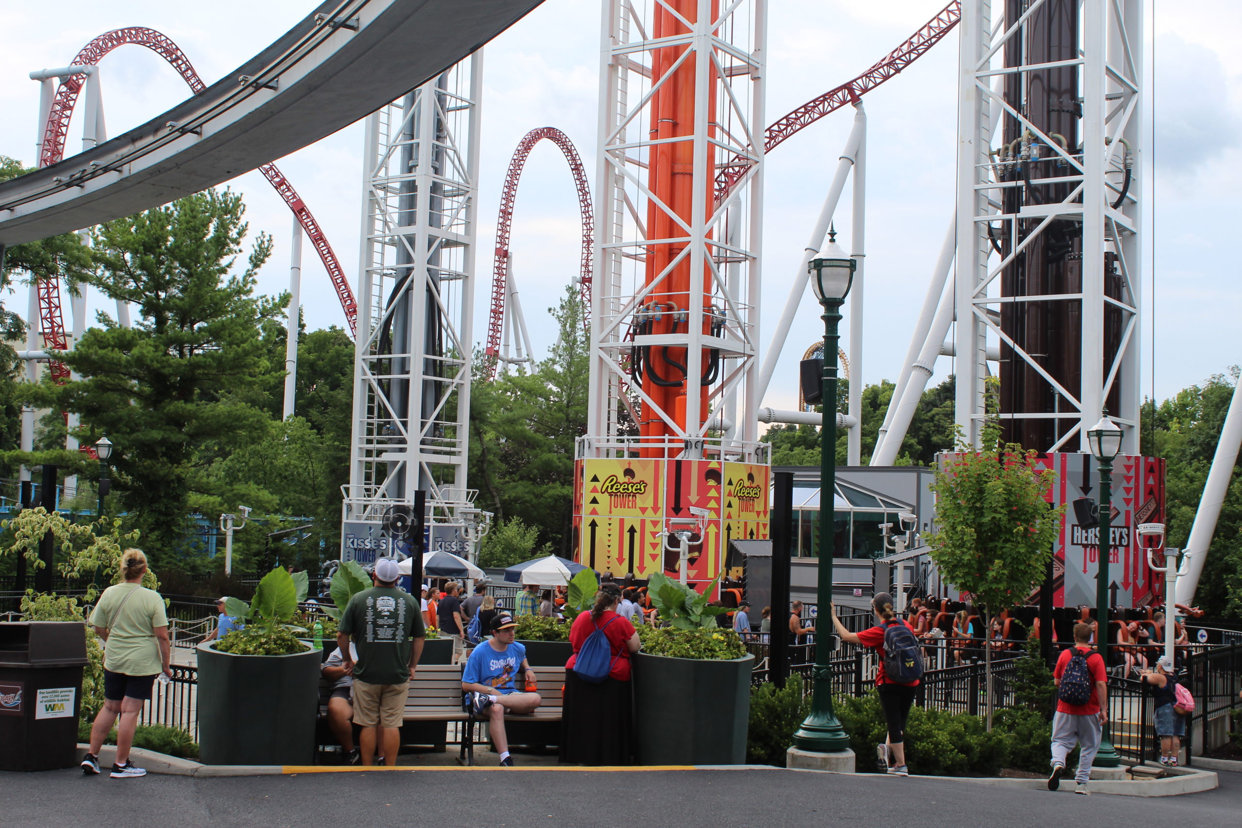 power tower rides at Hersey Park