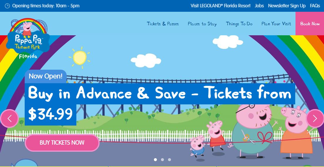 Peppa Pig Flordia Theme Park Website Picture